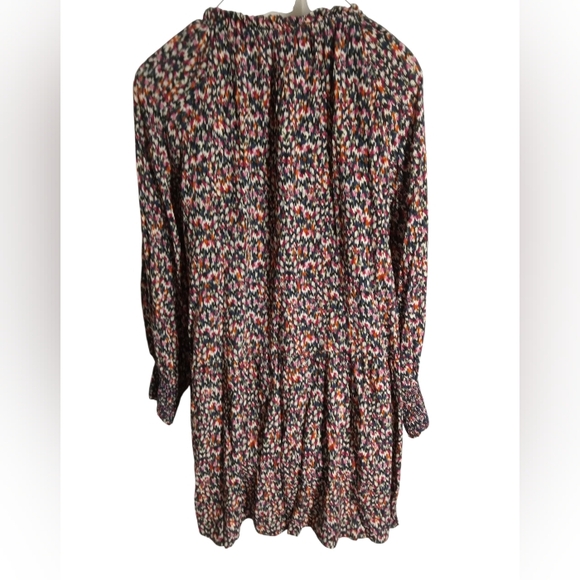 Velvet by Graham & Spencer Multicolor Ditsy Floral Tiered Smock Sleeve Boho Dres - Picture 10 of 10